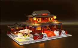 Grande casa delle bambole fai-da-te in stile cinese Case delle bambole in legno Kit di mobili per case delle bambole in miniatura Giocattoli fatti a mano regalo di compleanno per bambini Y20031225246