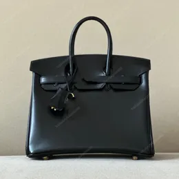 TOP WYSOKIE WYSOKIEJ WYSOKIEJ TORPY TOTE TOTE Duże luksusowe torebki 35 cm pudełko damska torba ręcznie robiona linia woskowa skórzana torba czarna złota torba na guziki Opakowanie 10a 10a