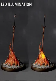 Dark Souls ILUMINAÇÃO LED Bonfire LIT Lightup Estátua de ação colecionável Figura 6726218