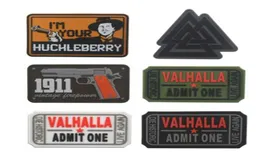 VALHALLA ADMIT ONE 3D PVC Rubber Patches Military Tactical Armband Fabric Applique For Clothing hat Jacket4802235