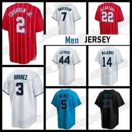 2 Jazz Chisholm Jr. Baseball Jersey 7 Tim Anderson 5 Jon Berti Sandy Alcantara Miamis Luis Arraez Max Meyer Luzardo Marlins Bryan de La Cruz Josh Bell