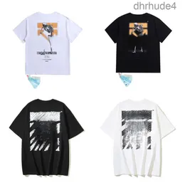 MENS DESIGNERT SHIRT mode offs t Classic Brand Man Women Cotton Tee Shirts lyxiga korta ärmar Offswhite Tops Tees Back Arrows Paint Off White Tshi P9k