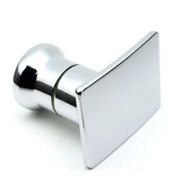 Duschrum glas dörr handtag badrum dra dörr rygg-till-rygg legering fyrkant 6mm enhål knappen dusch dörr handtag krom 201013305u