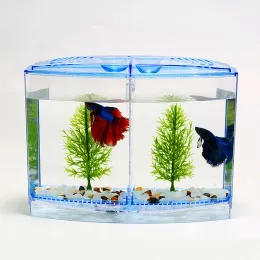 Tankar Nya akryl akvarium betta tank mini inkubator fiskskål för yngel isolering kläckeri guppy fisk reptil bur sköldpadda hus at005