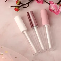 보관 병 5pc 10ml 빈 둥근 립글로스 튜브 미니 맑은 립글로스 DIY 용기 리필 가능한 플라스틱 립스틱