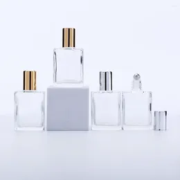 보관 병 500pcs 15ml 검은 모자와 병에 투명 유리 롤