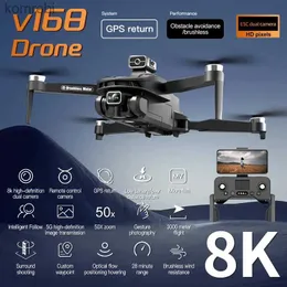 Drönare för V168 DRONE 8K 5G GPS Professional HD Aerial Photography Dual-Camera Omnidirectional Hinder Undvikande Drone 24313