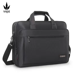 Stora portföljer för män Canvas Tote Bag Laptop Case 156 Inch Waterproof Work Business Shoulder Messenger Oxford Black 240313