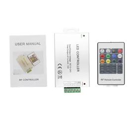 Dc 12v24v rgb led dimmer rf controle remoto sem fio 20 teclas 433hz controle 12a com receptor de alumínio8806447