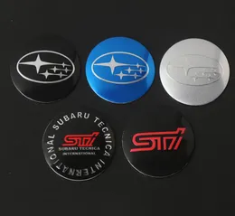 DIAMETER 565MM ALUMINIUM HÄLLER Däck Center Hub Caps Cover Sticker Emblem Badge för Subaru Cars 4PCSSet1969183