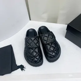 디자이너 채널 로퍼 램스킨 신발 금속 버클 블랙 플랫폼 패션 로퍼 고급 플랫 캐주얼 신발 크기 35-41