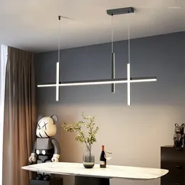 Lampade a sospensione 2024 Lampadario moderno a soffitto dimmerabile a LED per sala da pranzo, soggiorno, camera da letto, lampada, linee semplici