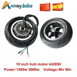 Schroevendraaiers 10 Inch 48v1500w 60v3000w Brushless Gearless Hub Motor Front Wheel Kit Bicicleta Electrica Electric Bike Scooter Motor