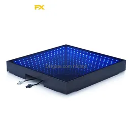 LED Dance Floor Infinity Mirror 3D Stage Lighting Effect Wireless Remote Light Tiles RGB 3in1 DMX golvpanel för evenemang NightClu DHRBV