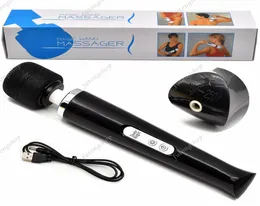 Magic Wand Massager 30 속도 충전식 무선 검은 진동기 마사지 3588134