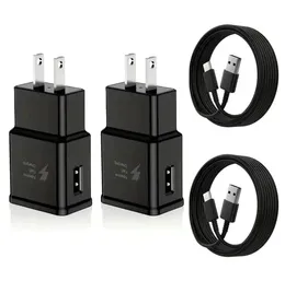 Fast Charging USB Wall Charger 1.2M 4ft USB Type C Cable For Samsung Galaxy S8 S10 S20 S22 S23 S24 Xiaomi Huawei