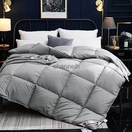 Comforters sätter bröd mjuk gås ned täcken täcke vinter höst filtar fjäder säng quiltad quilt filt singel full dubbel king size yq240313