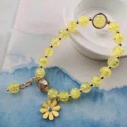 Bangle Elegant Fashion Crystal Flower Beaded Bracelet for Women Sen Bangle Ins Popular Design Crystal Bracelet Jewelry Pulseras pulsera