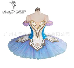 YAGP Blue Gold Compensiton Don Quixote Professional Classical Ballet Tutu Costume Women Paquita Tutu Ballerina BT91014491208