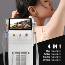 4 em 1 808nm Laser Depilação IPL Laser Rejuvenescimento da pele Picosecond Nd Yag Laser Tattoo Removal RF Face Lifting Machine para uso em salão de beleza