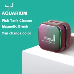 Werkzeuge Aquarium Magnetbürste Aquarium doppelseitige Farbverlauf Reinigungsbürste Reinigungswerkzeuge mit Algenschaber Limpiador Aquarium