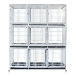 Cat Carriers Three Layer Cage With Partition Multi-layer Breeding Foster Household Large Dog Pour Chat