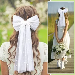 Brautschleier Schleife Schleier Kunstperle Hochzeit Tüll Haarschmuck Zugang