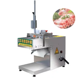 Máquina comercial totalmente automática de corte de carne e carneiro, modelador de carne congelada, fatiador elétrico, máquina de rolo de corte de carne gorda