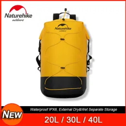 Sacos Naturehike 20L/30L/40L Saco Seco À Prova D 'Água Sacos Seco Molhado Separação Manter As Engrenagens Secas Para Acampamento Ao Ar Livre Espeleologia Trekking Rafting