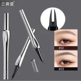 Sanzitang İki Nokta Sıvı Kaş Kalem Kaşları Kesin Gözlü Eyeliner Alt Kirpik Aegyo-Sal Saç Çizgisi Kalem Su Geçirmez Doğal 240305