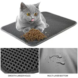 Mats Fold Double Layer Pet Cat Litter Box Mat Waterproof Filters Pads Nonslip Keep Bed House Clean Trapping Kitten Sandbox Cama Para