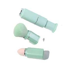 Pearl åtta i en teleskop Portable Travel Powder Blusher Tool Makeup Brush Set GG