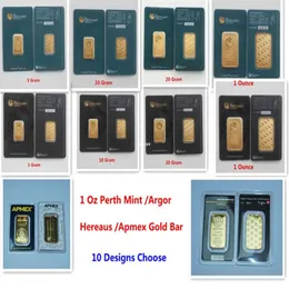 Other Arts and Crafts 1 oz Plated 24k Gold Bullion Bar Decorations CraftsNon Magnetic With Independent Serial Number Birthday Holi224H