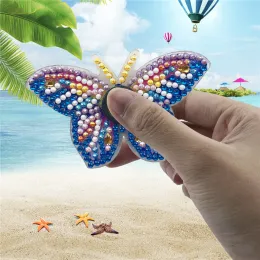 Stitch Butterfly Diy Diamond Målning Fidget Spinner Ny ankomst mode DIY Toy Diamond Embroidery Kit för barn Snö julklapp