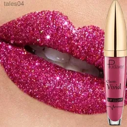 Rossetto Impermeabile Diamond Glitter Lip Gloss 18 colori Rossetto glitter a lunga durata Lucidalabbra lucido Shimmer Pearl Lipgloss Lip Make Up 240313