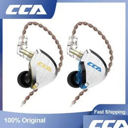 Microfones CCA C12 Metal Headset 5baAdd1DD Hybrid Technology 12 Enheter Hifi Bass Wired Earphones with Microphone Noise Refiling Dr DH0YE