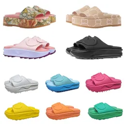 Designer tofflor och sandaler G Plattform Mens och kvinnors skor Rummiplattform Slide Show Fashion Ease to Wear Style Sandaler och tofflor 3545