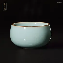 Наборы чайной посуды | Обжиг Чашки для медитации Образец чашки Мастер чая Одиночный Ручжоу Ваш фарфоровый кусочек Открытый Индивидуальный Лазурный