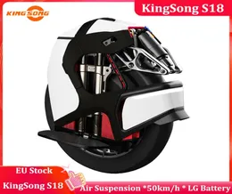 Scooter elétrico original kingsong s18 84v 1110wh monociclo elétrico absorção de choque de ar versão internacional kingsong s18 euc3734580