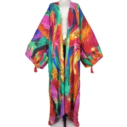Bellissimo 2021 Autunno Inverno Manica lunga in cotone Spolverino Cappotto Donna Medio Oriente Spiaggia Musulmana Caftano Kimono per il Ramadan