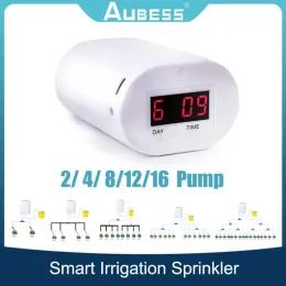 Sats Automatic Timer Waterers Drip Irrigation 16/12/8/4/2 Pump Självvattensatser inomhus Växtvattning Växt Garden Gardets