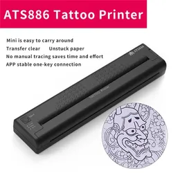 Portable Tattoo Tattoo Tattoo Transfer Machine Bluetooth Smart Network Stencil Linia Rysowanie Po Printing Kopira 240227
