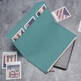 Canvas Cloth zamek błyskawiczny Kieszonkowy skórzany notebook Planner Akcesorium Zwykłe paszportowe magazynowe plik Folder Artykuły papiernicze 240304