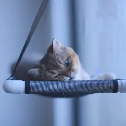 Mats Cat Hammock Sucker Cat Bed 모든 계절 정리 및 빨 수있는 고양이 둥지 햇볕이 잘 드는 창문 좌석 둥지 애완 동물 액세서리