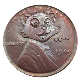 US05 Hobo níquel 1909 Penny enfrentando crânio esqueleto zumbi cópia moeda pingente acessórios Coins228i