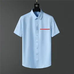 럭셔리 디자이너 남자 셔츠 패션 캐주얼 비즈니스 소셜 티 칵테일 셔츠 브랜드 스프링 여름 슬리밍 가장 세련된 남자 짧은 슬리브 슬림 핏 폴로