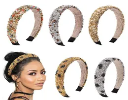 Renkli 3D Tam Kristal Kafa Bandı Kadınlar Head Band lüks parlak yastıklı elmas saç bandı kız saç aksesuarları7401698