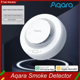 Control New Aqara Smoke Alarm Detector Sensor JYGZ01AQ Highly Sensitive Smoke Detection Work With Homekit Zigbee 3.0 Homekit Mi Home