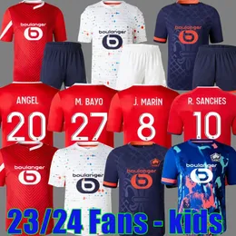 Losc Lille 23 24 Koszulki piłkarskie 14 Umtiti 8 Angel Cabella J David Yazici Ounas Football Shirt 2023 2024 Czwarta na trzecim miejscu trzeci Maillot Men Kids