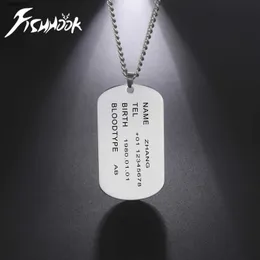 Andere Militär Armee Taktische personalisierte Bar US Dog Tag Halskette Soldat Namenskette Benutzerdefinierte Krieg Geschenk für Mann Edelstahl SchmuckL242313